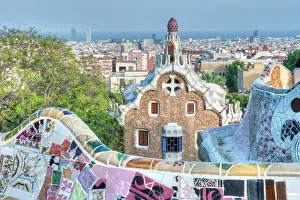 Mosaic: Europe, Spain, Catalonia, Barcelona, Park
