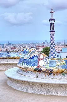 Mosaic: Europe, Spain, Catalonia, Barcelona, Park