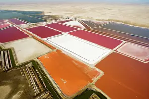 Extraction: Evaporation ponds for the commercial extraction of sea salt