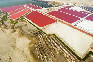 Extraction: Evaporation ponds for the commercial extraction of sea salt