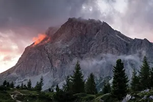 Adige: Evening atmosphere at Lagazuoi, Dolomites, Alps