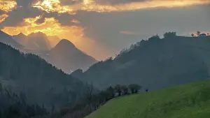 Limestone: Evening atmosphere in the Limestone Alps National