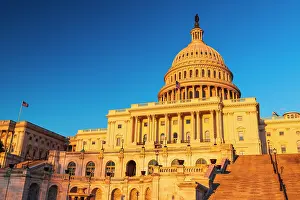 Dome: Evening light on the United States Capitol, Washington