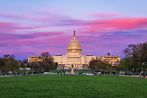 Dome: Evening light on the United States Capitol, Washington