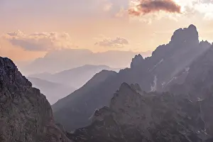 Dignitary: Evening mood, mountains, mountain silhouette, bishop's