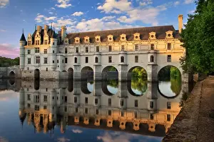 Wealth: Evening sunlight on Chateau Chenonceau and