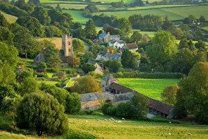 Positive: Evening sunlight over Corton Denham, Somerset, England