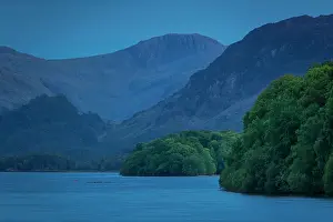 Derwent: Evening view over Derwentwater Lake, the Lake District