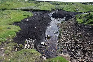 Johns: Exposed peaty black soil Chapel Fell St Johns Chapel