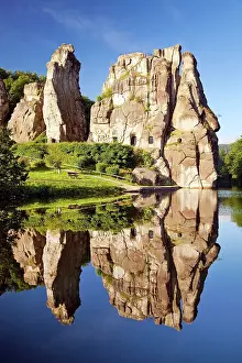 Reddish: Extern stones, Externsteine, sandstone formation