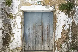 Hilltop: Fa&, xe7;ade of an abandoned building in the hilltop