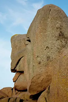 Ploumanach: Face in rock, Ploumanach, Brittany, France