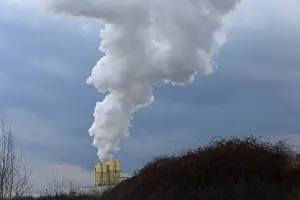 Chimneys: Factory - smoke billowing from factory chimneys