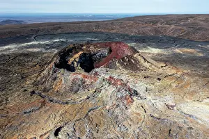 Volcano: Fagradalsfjall volcano and cooled lava, Krosuvik