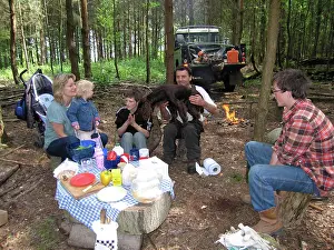 Picnic: Family picnic in woods