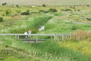 Visiting: Family visiting nature reserve