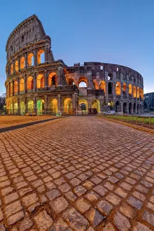 Daybreak: The famous Colosseum in Rome at dawn