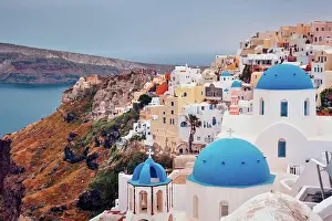 Communicate: Famous greek iconic selfie spot tourist destination