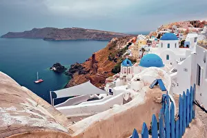 Communicate: Famous greek iconic selfie spot tourist destination
