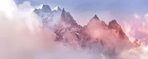 Rhone: Fantastic snow mountains landscape banner background