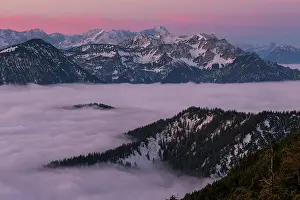 Upper: Far-reaching view of the Karwendel and Wetterste