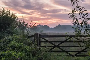 110121: Farm Gate at sunsey - Norfolk UK