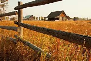 Frontier: Farm house and rail fence in Grand Teton