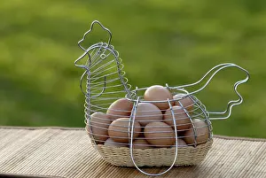 Stocking: Farmer eggs in a Hen basket-shaped
