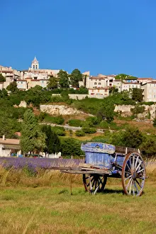 Farmers: Farmers lavender cart below the village
