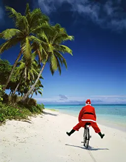 Bikes: Father Christmas - on bicycle
