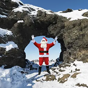 Myvatni: Father Christmas / Santa Claus in Natural arch