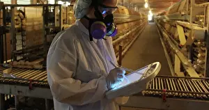 Mask: FDA Field Investigator Using Egg Pad