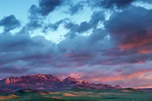 Strike: Fiery sunrise light strike Choteau Mountain