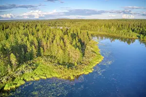 Horizon: Finland, North Ostrobothnia, Rukatunturi area. Aerial views