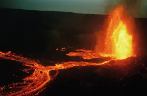 Spatter: Fire Fountain, Kilauea Volcano, Hawaii