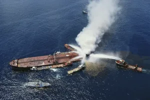 Firefighting: Fire on Oil Tanker, Gulf of Mexico, 1990