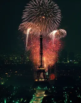 Paris: Fireworks, Eiffel Tower, Paris, France