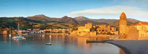 Cote: First light of dawn over town of Collioure