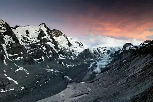 Hohe: First morning light at the Grossglockner, Hohe Tauern