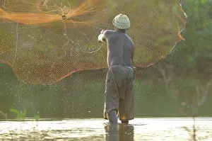 Casting: a fisherman