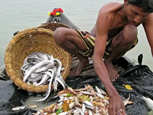 Brian Mcdairmant: Fisherman with catch Sunderbands