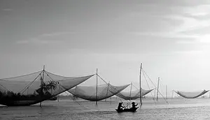 Thun: Fisherman - on the Thun Bon River near Hoi An