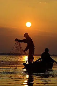 Fisherman: Fishermen in the Danube Delta in Romania