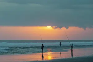 Fishermen: Fishermen standing on the beach, Kerambitan, Bali