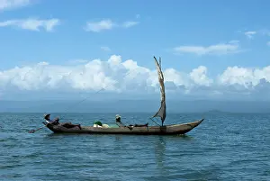 Returning: Fishing boat close to the island of Nosy Mangabe