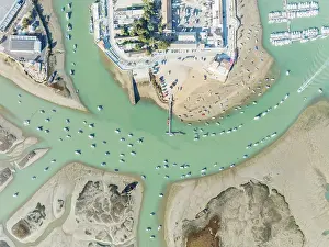 Boats: Fishing boats at low tide at the fishing village of Sancti Petri