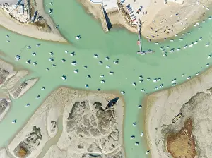 Boats: Fishing boats at low tide at the fishing village of Sancti Petri