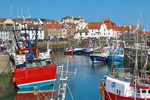 Harbours: Fishing Boats in Pittenweem Harbour, Fife, Scotland
