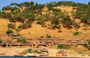 Tanganyika: Fishing village on eastern shore of Lake Tanganyika