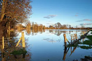 Floods: Flooded Farmland near River Severn